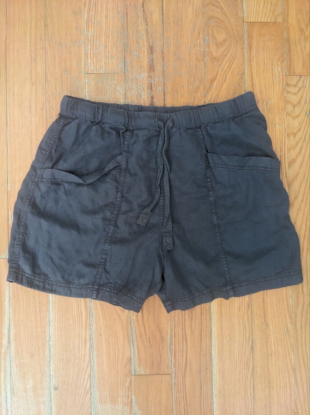 Faherty Topanga Drape Shorts Washed Black Size Medium